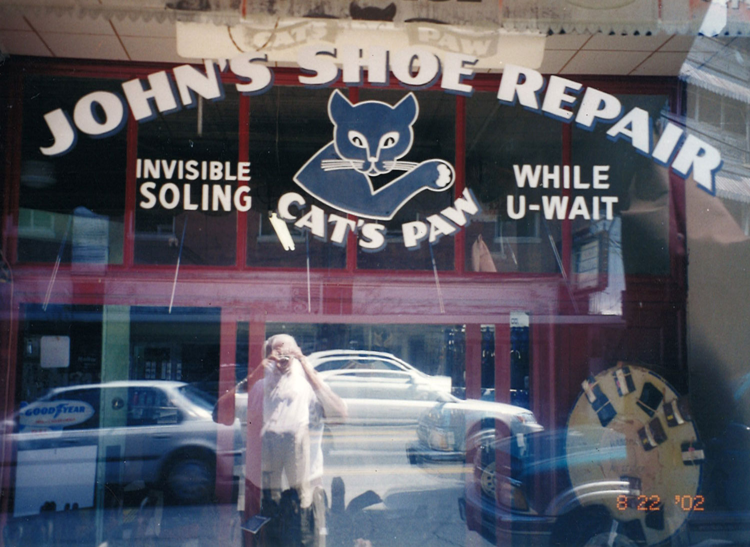 Front of John's Shoe Hospital in 2002