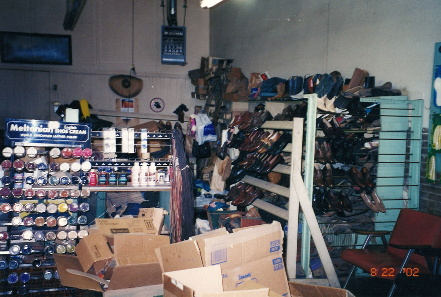 Inside John's Shoe Hospital, shoe creame and polish 